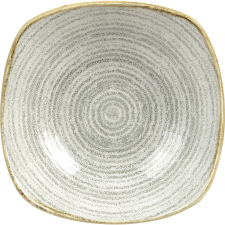 Churchill »Homespun« »Stone Grey« mély tányér, négyzet alakú, hossza: 235 mm tányér és evőeszköz