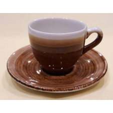 Churchill Monochrome Barna kerámia kávéscsésze alátéttel, barna csésze, 10cl ajándéktárgy