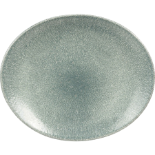 Churchill »Raku« »Topaz Blue« lapos, ovális tál, hossza: 317 mm tányér és evőeszköz