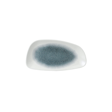 Churchill »Raku« »Topaz Blue« lapos tányér, geo, hossza: 300 mm, szélessége: 155 mm tányér és evőeszköz