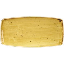 Churchill Sekély tányér, Churchill Stonecast Mustard Seed Yellow, 29,5x15,5 cm tányér és evőeszköz