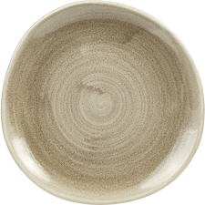 Churchill »Stonecast« »Antique Taupe« lapos tányér, organikus, ø: 210 mm tányér és evőeszköz