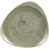 Churchill »Stonecast« »Burnished Green« lapos tányér, háromszög alakú, ø: 192 mm