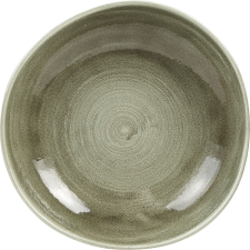 Churchill »Stonecast« »Burnished Green« mély tányér, organikus, ø: 253 mm tányér és evőeszköz
