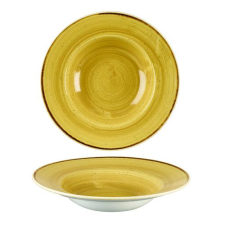 Churchill STONECAST MUSTARD kerámia széles peremes, mély tányér 28cm 1db, SMSSVWBL1 tányér és evőeszköz