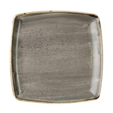 Churchill STONECAST PEPPERCORN GREY kerámia szögletes tányér, 26,8x26,8cm, 1db, SPGSDS101 tányér és evőeszköz