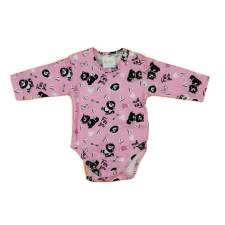 Cica mintás hosszú ujjú body| kombidressz pink - 80-as méret kombidressz, body