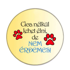  Cica nélkül lehet élni, de nem érdemes kitűző kitűző