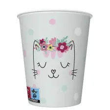  Cicás Flowers Wreath papír pohár 8 db-os 250 ml party kellék