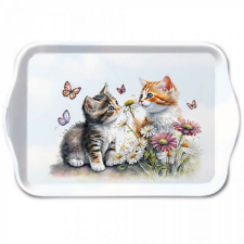 Cicás kistálca - 21x13 cm - Kittens in flowers field konyhai eszköz