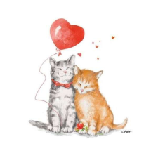 Cicás papírszalvéta - Cat Love papírárú, csomagoló és tárolóeszköz