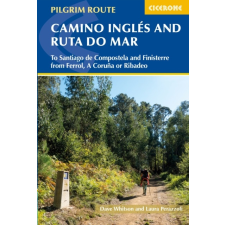 Cicerone Press Camino útikönyv, The Camino Ingles and Ruta do Mar : To Santiago de Compostela and Finisterre from Ferrol Cicerone 2019 angol térkép