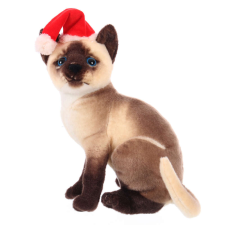 Ciculi - plüss cica mikulás sapkában - 26cm plüssfigura