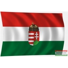  Címeres magyar zászló 200x100 cm kerti dekoráció