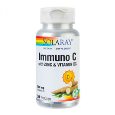 Cink és D3 vitamin Immuno C Solaray, 30 kapszula, Secom vitamin és táplálékkiegészítő