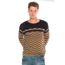 Cipo & Baxx CIPO&BAXX DIVATOS FÉRFI KÖTÖTT PULÓVER CP228CAMEL