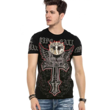 Cipo &amp; Baxx CIPO&amp;BAXX DIVATOS FÉRFI PÓLÓ CT567BLACK férfi póló