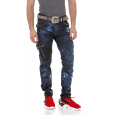 Cipo & Baxx CIPO&BAXX SLIM FIT FARMERNADRÁG CD677 BLUE