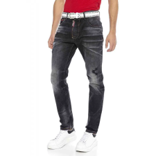 Cipo &amp; Baxx CIPOANDBAXX SLIM FITT FÉRFI FARMERNADRÁG CD666BLACK férfi nadrág