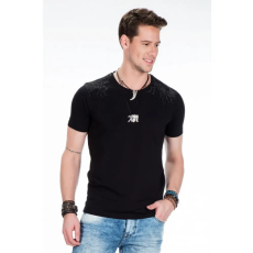 Cipo & Baxx DIVATOS FEKETE STRASSZOS PÓLÓ CT376 BLACK