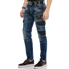 Cipo & Baxx DIVATOS FÉRFI FARMERNADRÁG CD586 BLUE