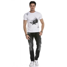 Cipo & Baxx DIVATOS FÉRFI PÓLÓ CT645 WHITE
