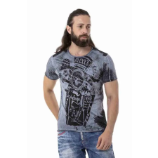 Cipo &amp; Baxx DIVATOS FÉRFI PÓLÓ CT704 GREY férfi póló