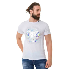 Cipo &amp; Baxx DIVATOS FÉRFI PÓLÓ CT720 WHITE férfi póló