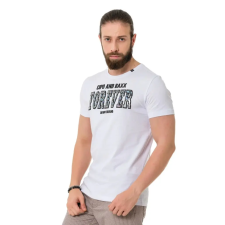Cipo &amp; Baxx DIVATOS FÉRFI PÓLÓ CT736 WHITE férfi póló