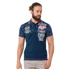 Cipo &amp; Baxx DIVATOS FÉRFI PÓLÓ CT738 NAVY BLUE férfi póló