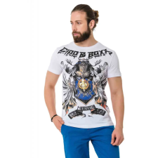Cipo &amp; Baxx DIVATOS FÉRFI PÓLÓ CT743 WHITE férfi póló