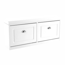  Cipőpolc, 2-soros, fehér, SEBER TYP 4 bútor