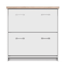  Cipősszekrény 2k, DTD laminált, fehér/tölgy sonoma, TOPTY TYP 11 bútor