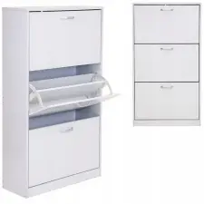  Cipőszekrény forgácslap furnérral 113x24x60 fehér 41238 bútor