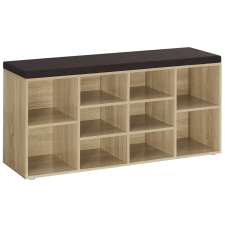 Cipőtartó paddal és barna ülőfelülettel WESO SONOMA 104x30x48 cm bútor