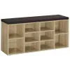  Cipőtartó paddal és barna ülőfelülettel WESO SONOMA 104x30x48 cm