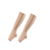  Cipzáras bézs kompressziós zokni S/M