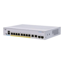 Cisco Cisco CBS250-8PP-E-2G 8x GbE PoE+ LAN 2x combo GbE RJ45/SFP port L2 menedzselhető PoE+ switch hub és switch