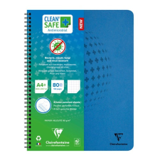 Clairefontaine Spirálfüzet Clairefontaine Clean'Safe A/4+ 80 lapos kockás antimikrobiális füzet