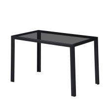  Clara 120 cm szögletes üveg étkezőasztal fekete bútor