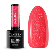 Claresa Soak Off UV/LED Funky Disco Gél Lakk, 3,5 g lakk zselé
