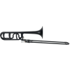 Classic Cantabile Mardibrass Műanyag Bb/F tenor Harsona Matt Fekete