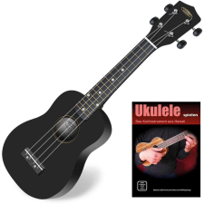 Classic Cantabile Us-100 Bk Szoprán Ukulele Fekete szett  Könyvvel Együtt gitár és basszusgitár