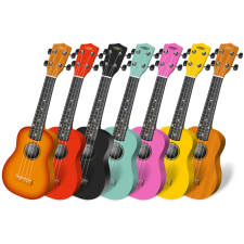 Classic Cantabile Us-100 Szoprán Ukulele 7 Darabos Csomag Szett Különböző Színekben gitár és basszusgitár