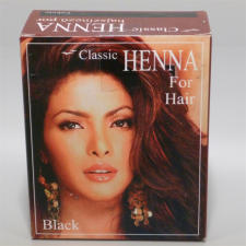 Classic Henna hajszínező por fekete 100 g hajfesték, színező