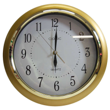 Classic Quartz falióra - arany - 31 cm - folyamatosan, halkan járó óraszerkezet falióra