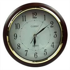 Classic Quartz falióra - barna - 31 cm - folyamatosan, halkan járó óraszerkezet falióra