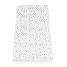 CLASSICO szivacsmatrac 9cm 120x60cm textil huzat FEHÉR csillagos babaágynemű, babapléd