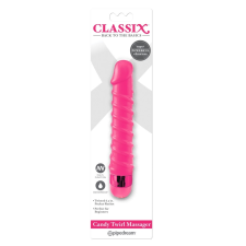 Classix Candy Twirl - szex-spirál műpénisz vibrátor (pink) vibrátorok