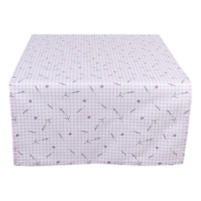 Clayre & EEf Asztali futó 50x14cm, 100% pamut, Lavender Garden lakástextília
